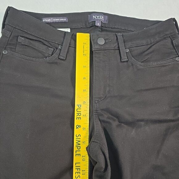 NYDJ Dylan Skinny Ankle Jeans Lift Tuck Women's Size 6 Black Tummy Technology - Picture 6 of 9